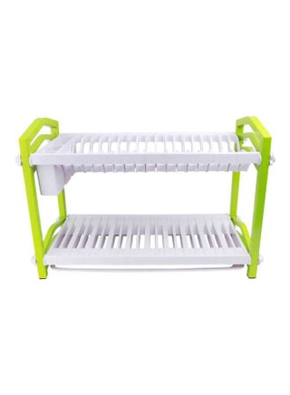 مطبقية من البلاستيك من طابقين أبيض/أخضر 56x18x27سم - v1593795908/N38999939A_1