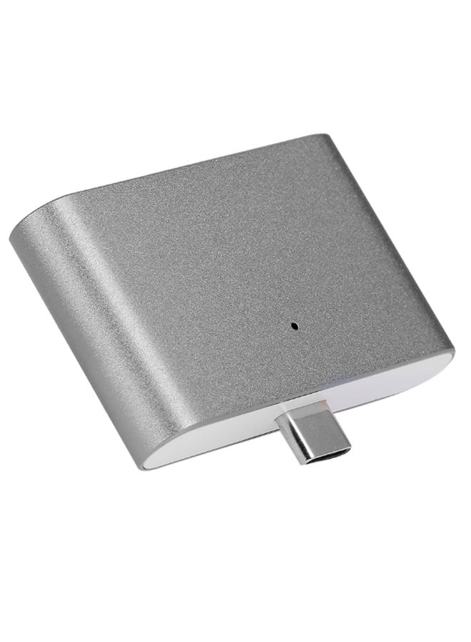 محول 5 في 1 بموزع Type-C وOTG USB 3.0 رمادي - Image 1