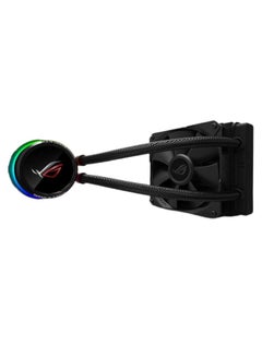 ROG RYUO 120 RGB AIO Liquid CPU Cooler 120mm Radiator (120mm 4-Pin PWM Fan) with Livedash OLED Panel and Fanxpert CONTROLS Black