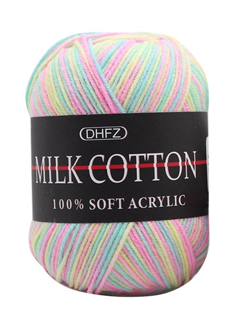 Cotton Hand Knitting Multi Strand Thread Yarn Multicolour 100000cm