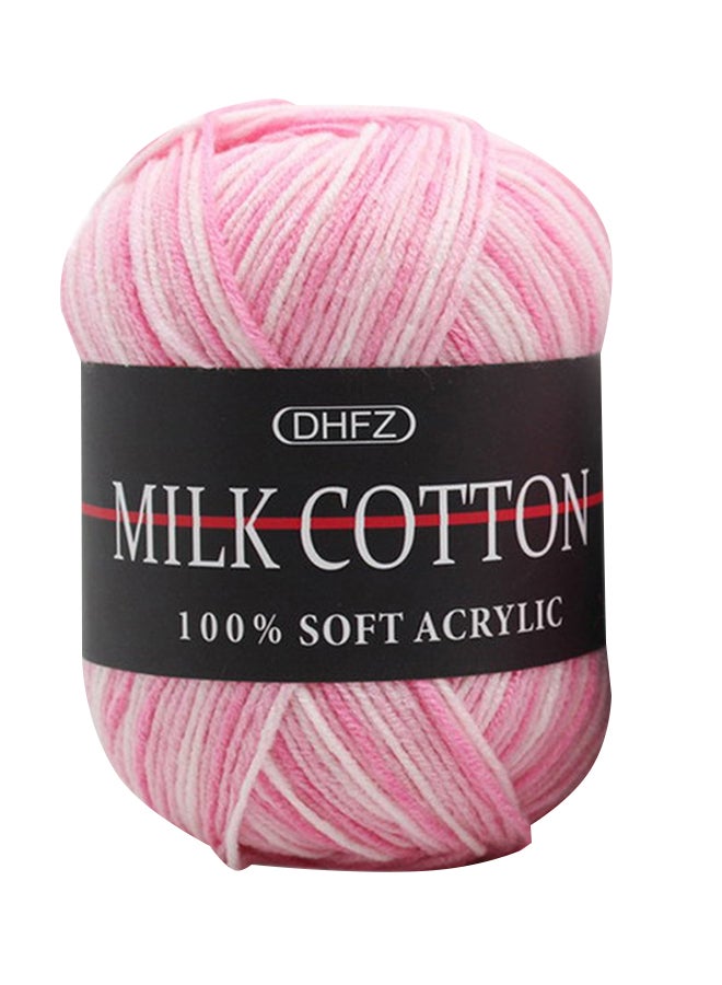 Cotton Hand Knitting Multi Strand Thread Yarn Pink/White 100000centimeter - Image 1