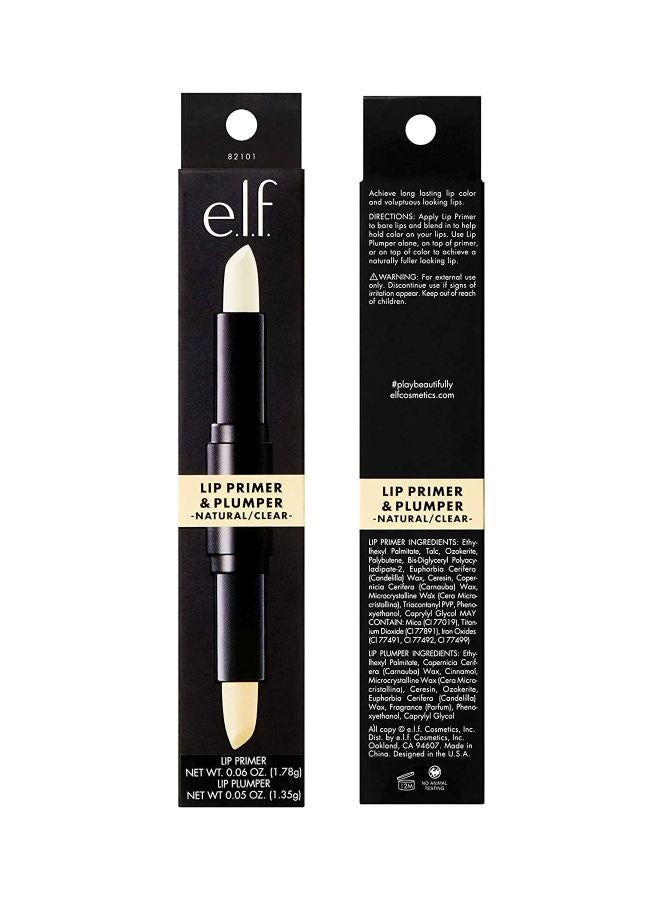 e.l.f. - Lip Primer And Plumper Clear/Natural - Image 1