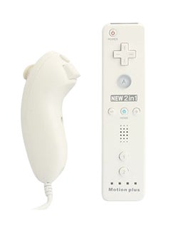 2-Piece Official Nintendo Wii And Wii U Remote Plus Controller and Nunchuk Combo Bundle Set - Wired
