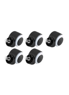 Generic 5-Piece Office Chair Swivel Caster Wheel Black/White 2inch  - Image 1