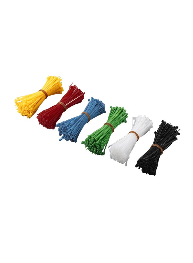 900-Piece Self Locking Zip Tie Set Multicolour 10centimeter - Image 1