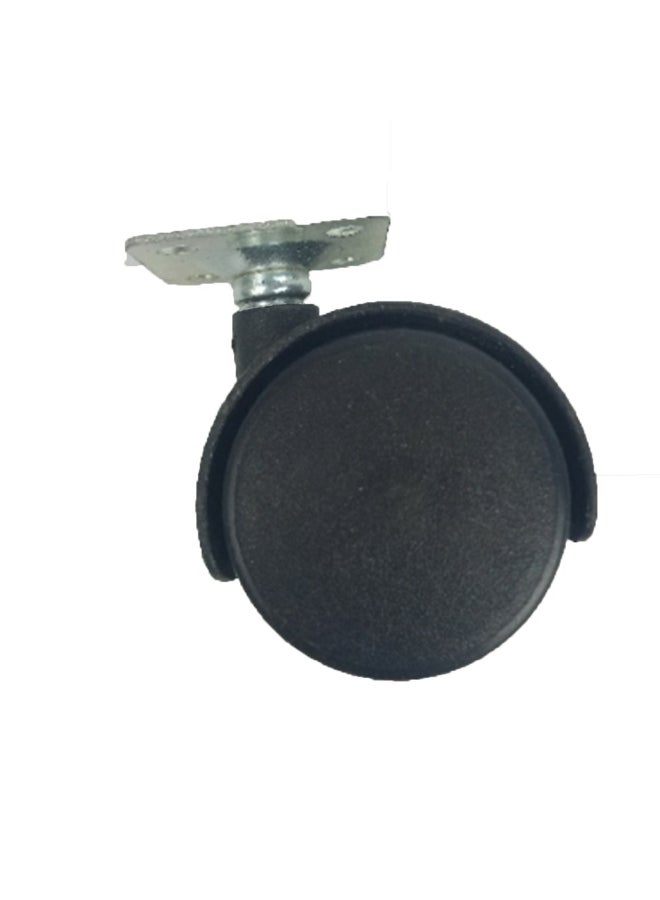 5-Piece Office Chair Swivel Caster Wheel Black/Silver 1.5inch  - Image 2