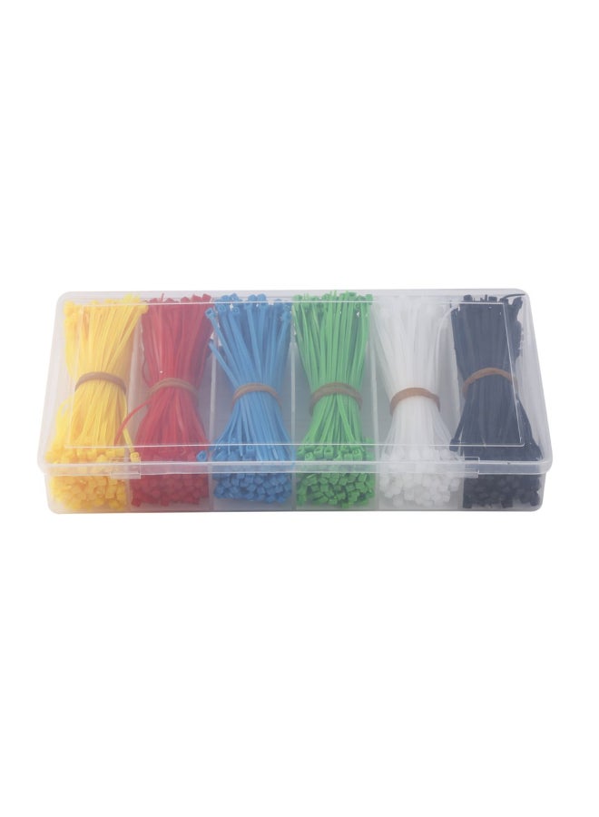 900-Piece Self Locking Zip Tie Set Multicolour 10centimeter - Image 4