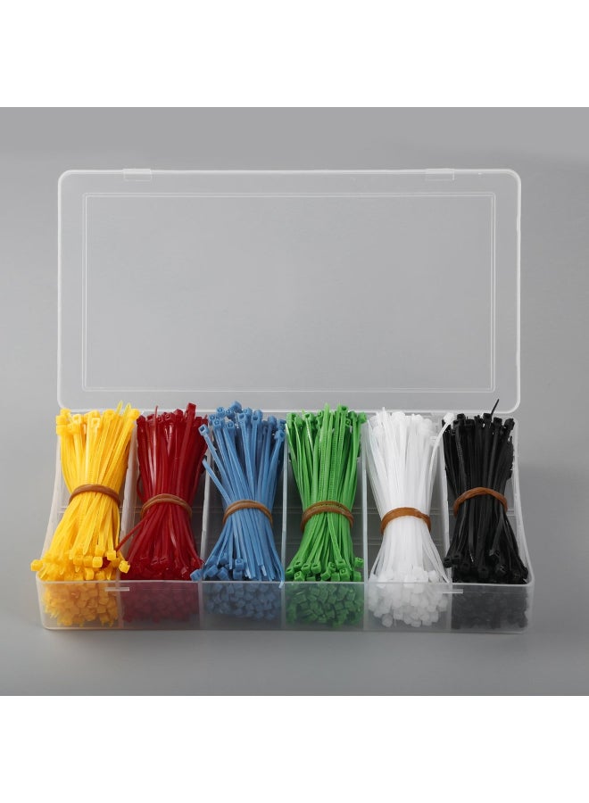 900-Piece Self Locking Zip Tie Set Multicolour 10centimeter - Image 3