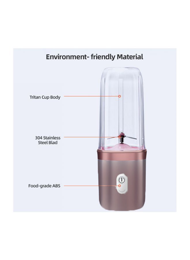 خلاط قابل للشحن بمنفذ USB بقدرة 80 وات 350.0 ml 80.0 W H25632G ذهب / شفاف  - Image 3