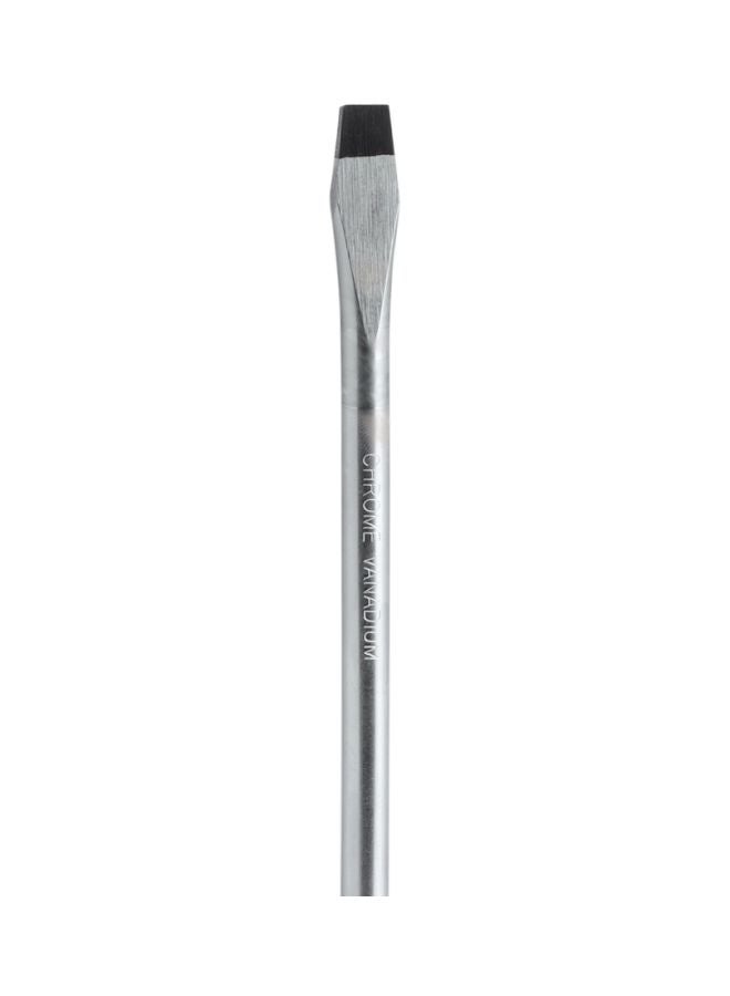 GEEPAS - Precision Screwdriver - Slotted Screwdriver with Soft Grip Rubber Insulated Ergonomic Handle - CR-V Build, Magnetic Tip and Hanging Hole for Easy Carry - Bicolored  - (SL 8x150mm) Silver/Red/Black 8x150mm - Image 1