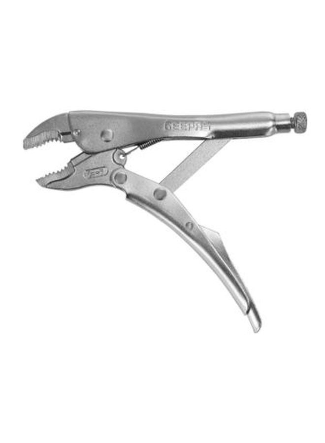 GEEPAS Curved Jaw Locking Plier Silver 7inch  - Image 1