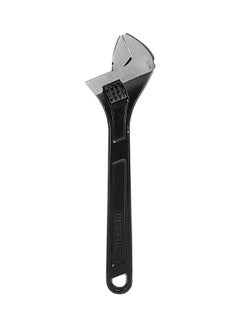 Soft Grip 10" Adjustable Wrench, Made of High Carbon Steel, Black Phosphated Finish, Easy To Operate, Has a Double Colored Handle, Wide Jaw Openings, Laser Scale Black/Silver 10inch
