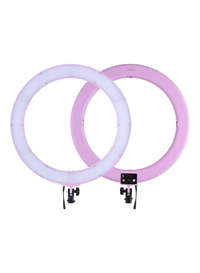ANDOER LED Photography Ring Light Set Pink/White/Black - Image 2