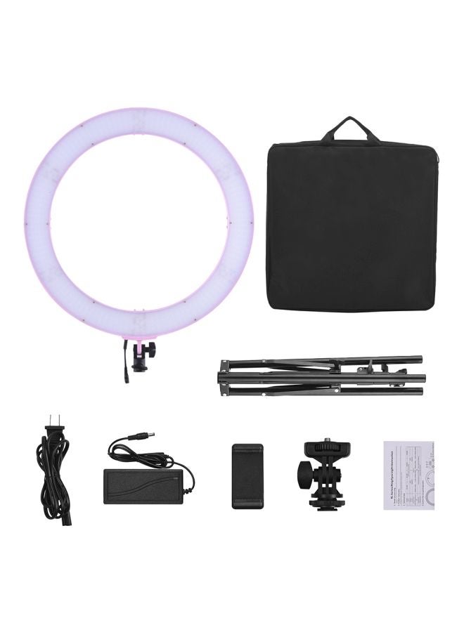 ANDOER LED Photography Ring Light Set Pink/White/Black - Image 3