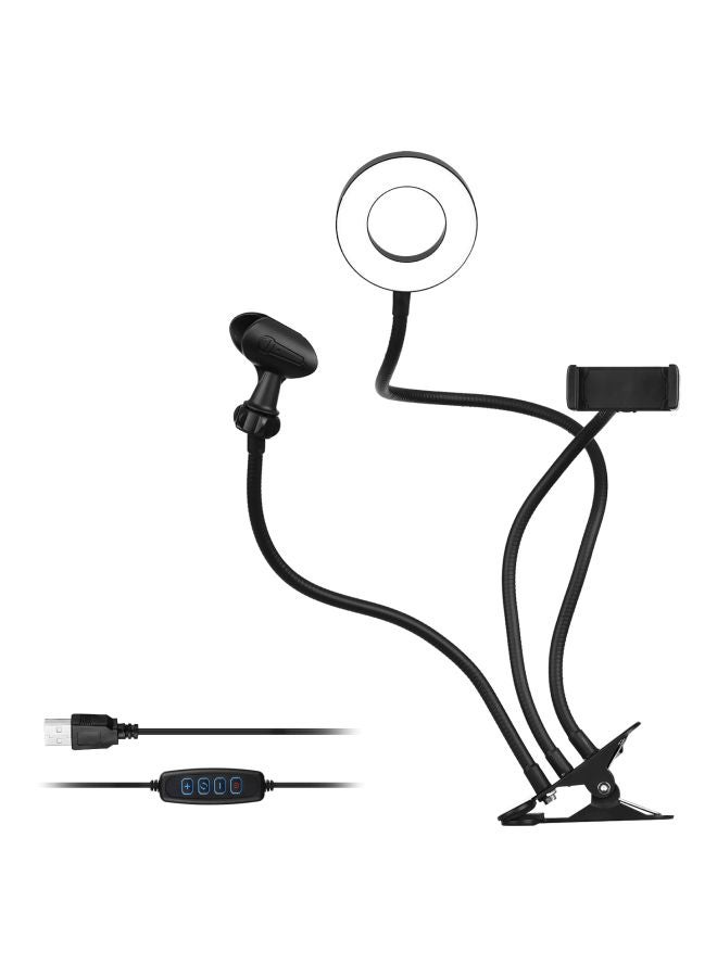 أندوير ANDOER clip-on Mini Usb Ring Light With Microphone And Phone Holder