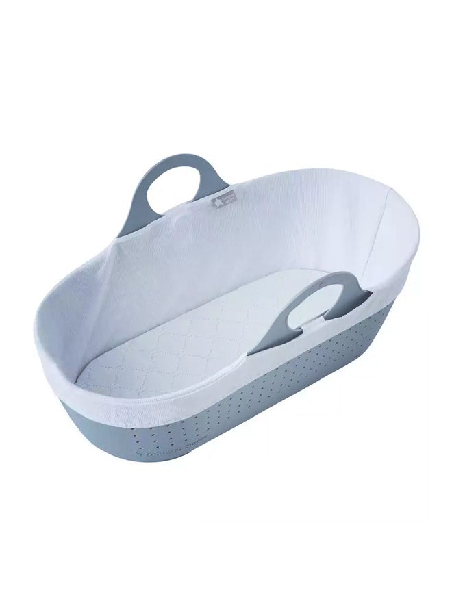 tommee tippee - Sleepee Moses Basket With Stand - Grey/White - Image 1