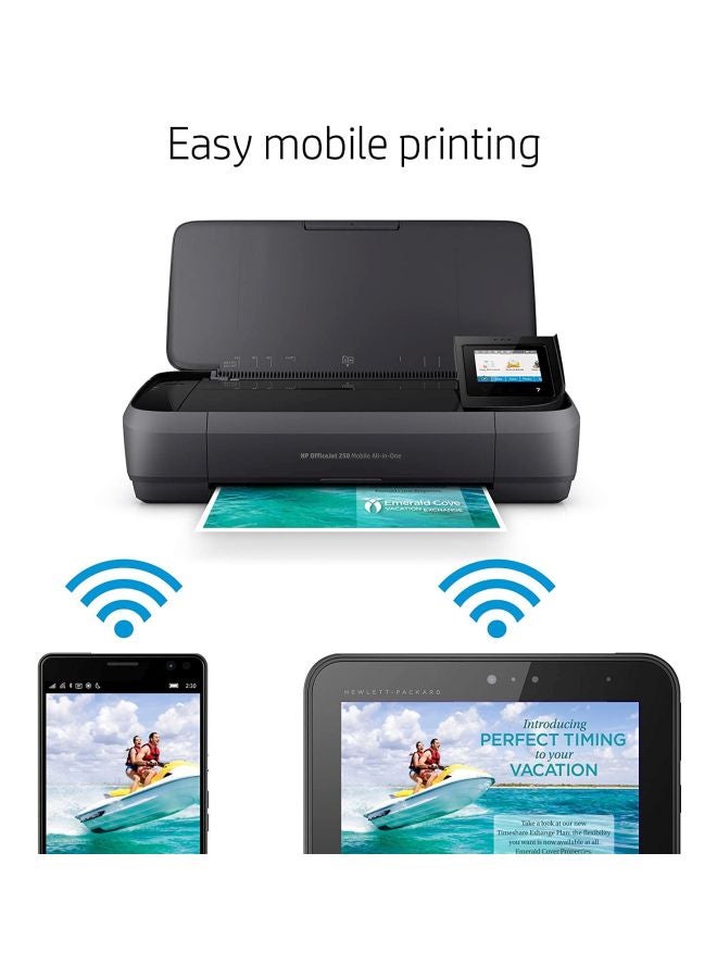 HP - OfficeJet 250 All-In-One Printer With Mobile Print/Scan/Copy/Wi-Fi Function Black - Image 1