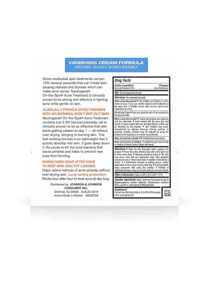 Neutrogena On-The-Spot Acne Treatment Vanishing Formula 0.75ounce - Image 2