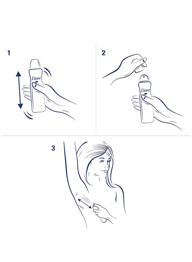 Dove - Whitening Original Spray 250ml - Image 1