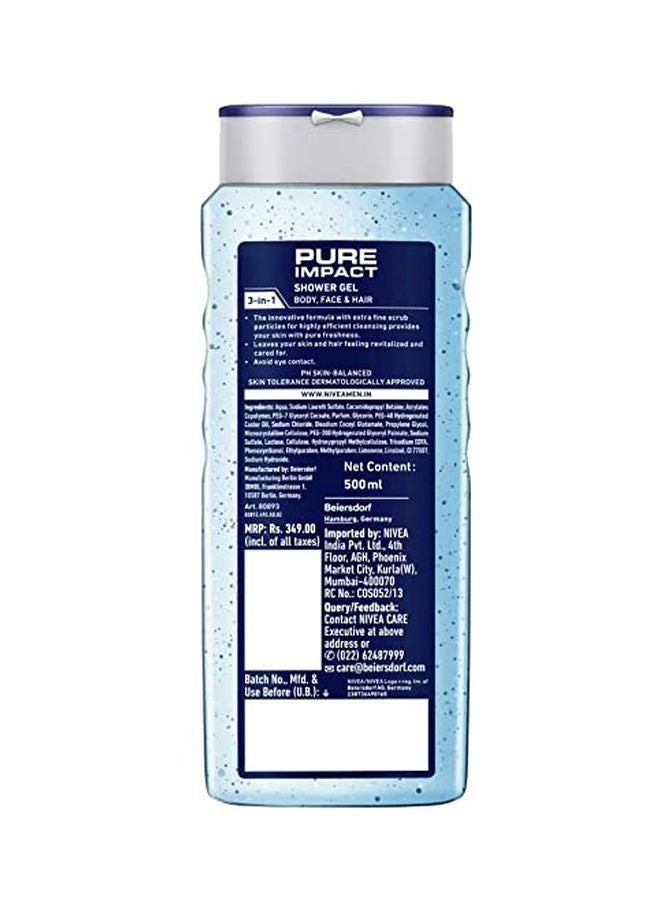 Nivea Pure Impact Shower Gel 500ml - Image 3