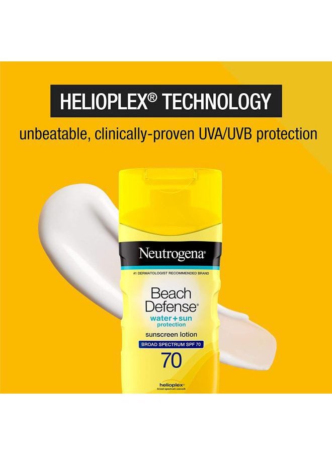 Neutrogena Beach Defense Water + Sun Protection Sunscreen Lotion SPF70 Yellow 6.7Fluid Ounce  - Image 4
