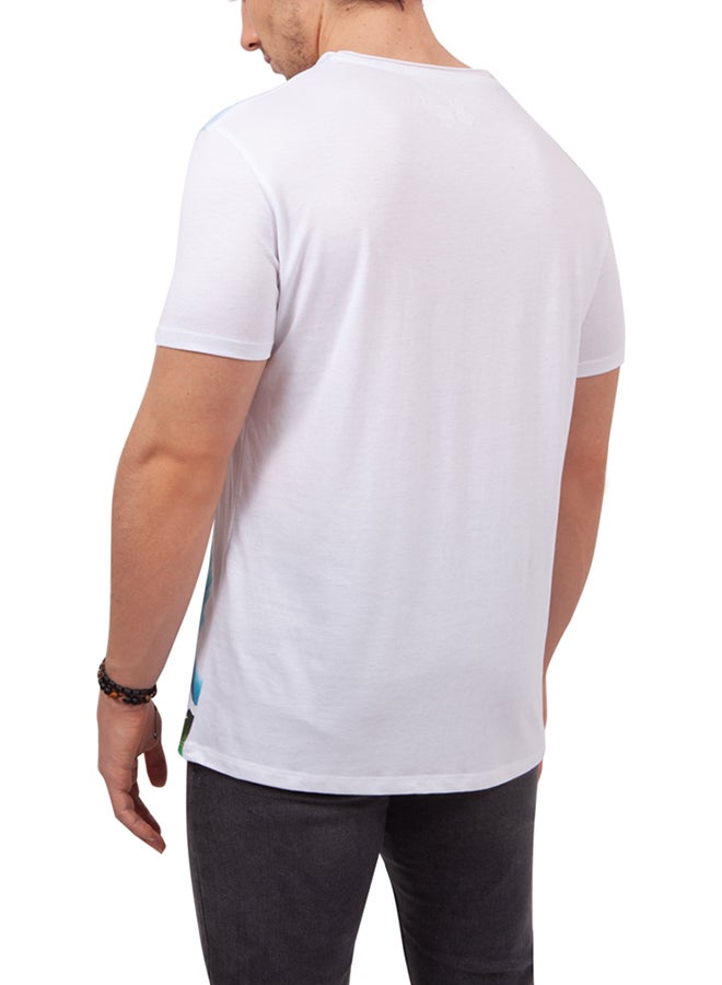 Biggdesign Sailing Boat Printed T-Shirt White  - Image 5