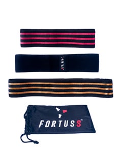 3-Piece Hip Elastic Exercise Bands 25x5cm