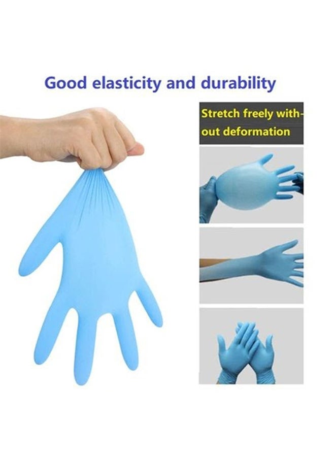 Generic 100 Piece Disposable Nitrile Powder Free Gloves Blue Medium - Image 4