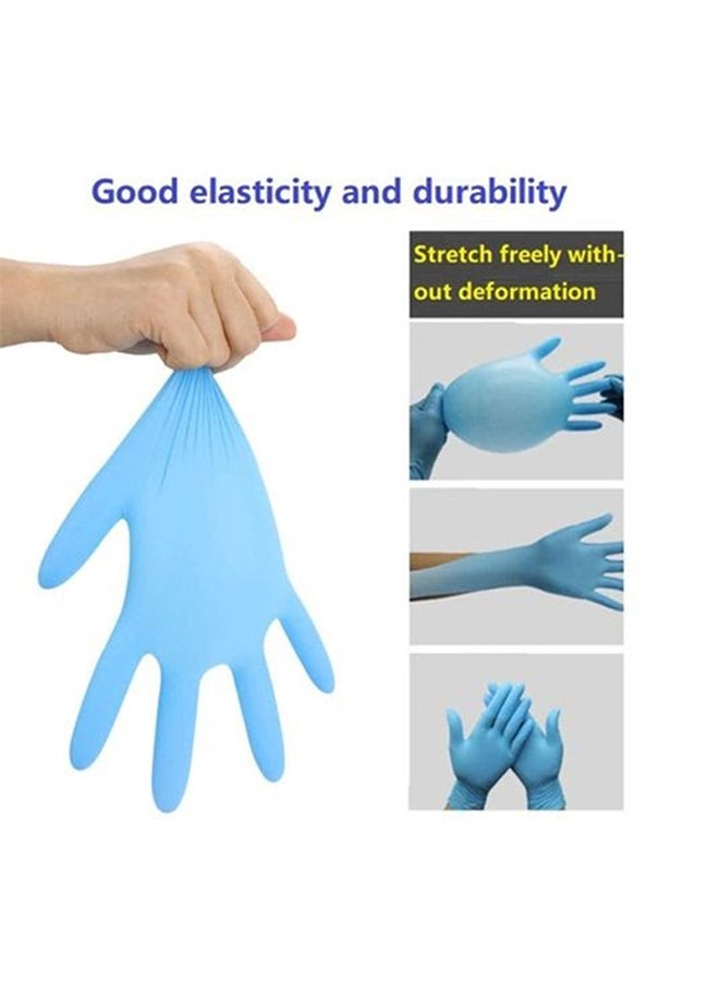 100-Piece Disposable Nitrile Powder Free Gloves Blue Large - Image 4