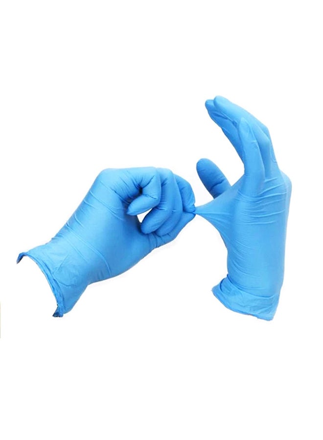 100 Piece Disposable Nitrile Powder Free Gloves Blue X Large - Image 1