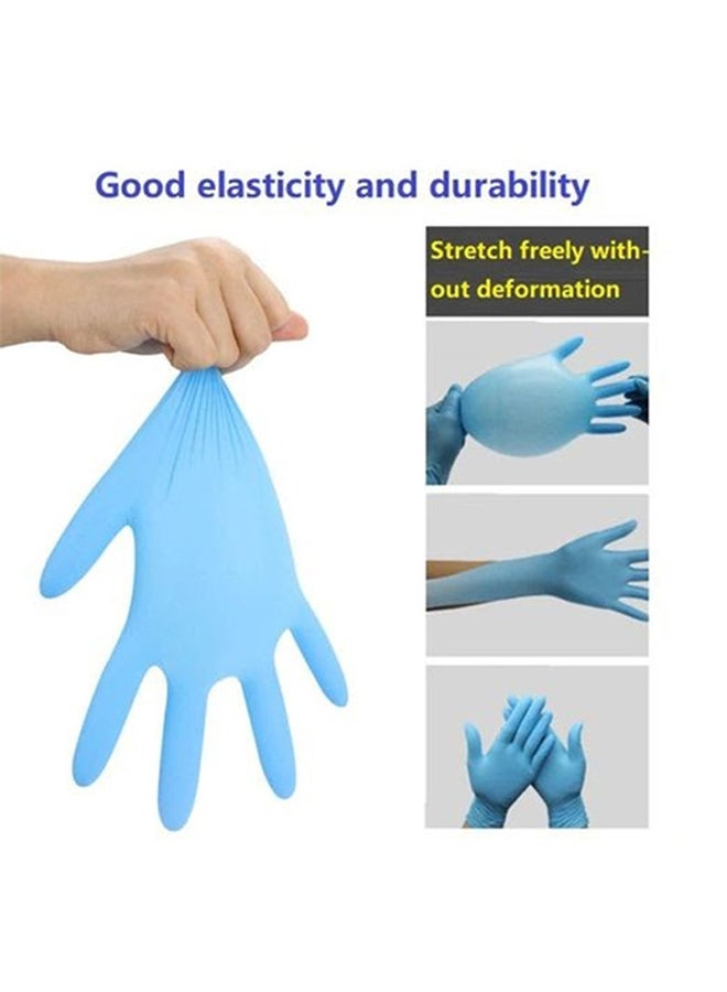 100 Piece Disposable Nitrile Powder Free Gloves Blue X Large - Image 4