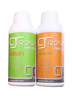 2-Piece Resin And Hardener Fast Cure Set Clear 2kg