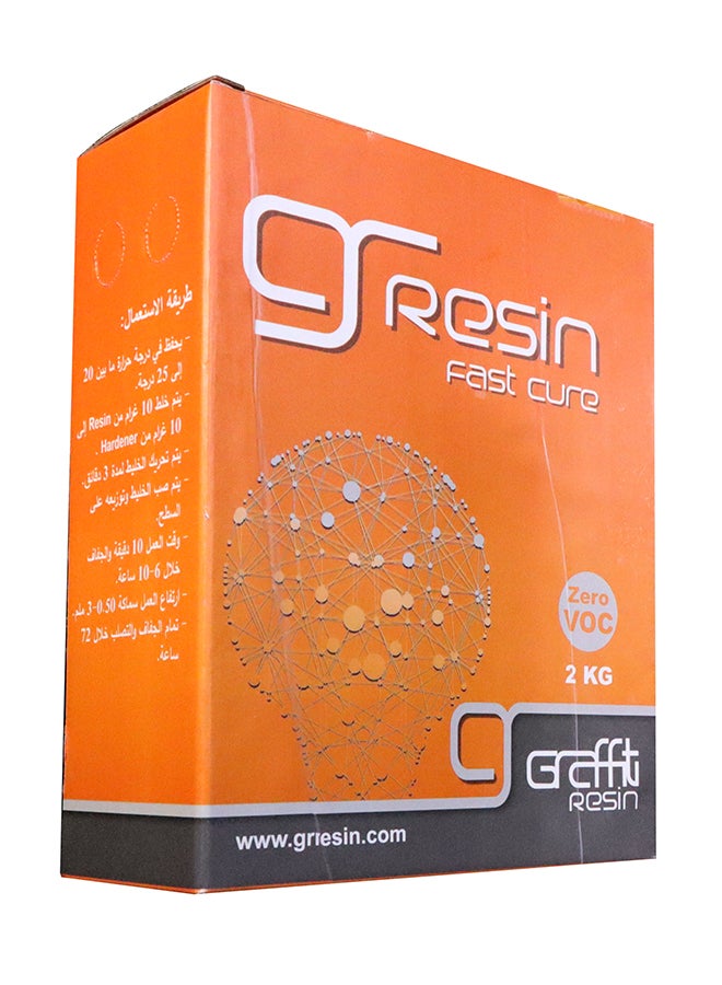 Graffiti Resin - 2-Piece Resin And Hardener Fast Cure Set Clear 2kg - Image 1
