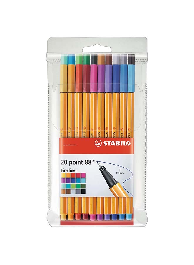 STABILO 20-Piece Fineliner Set Multicolour 