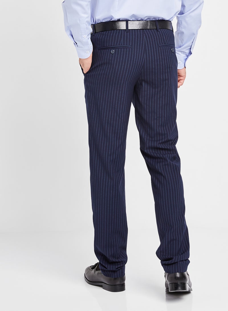 G2000 - Formal Straight Trousers Navy - Image 1
