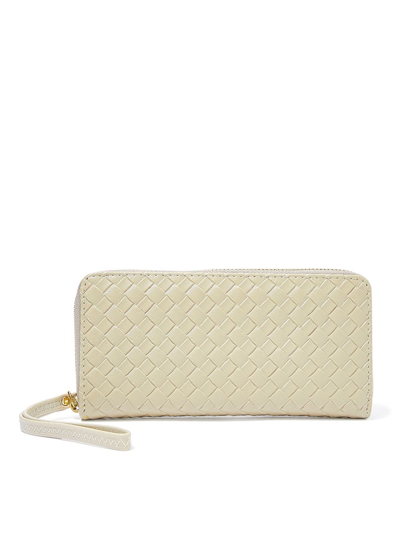 Jove - Wristlet Detail Long Wallet Ivory - Image 1