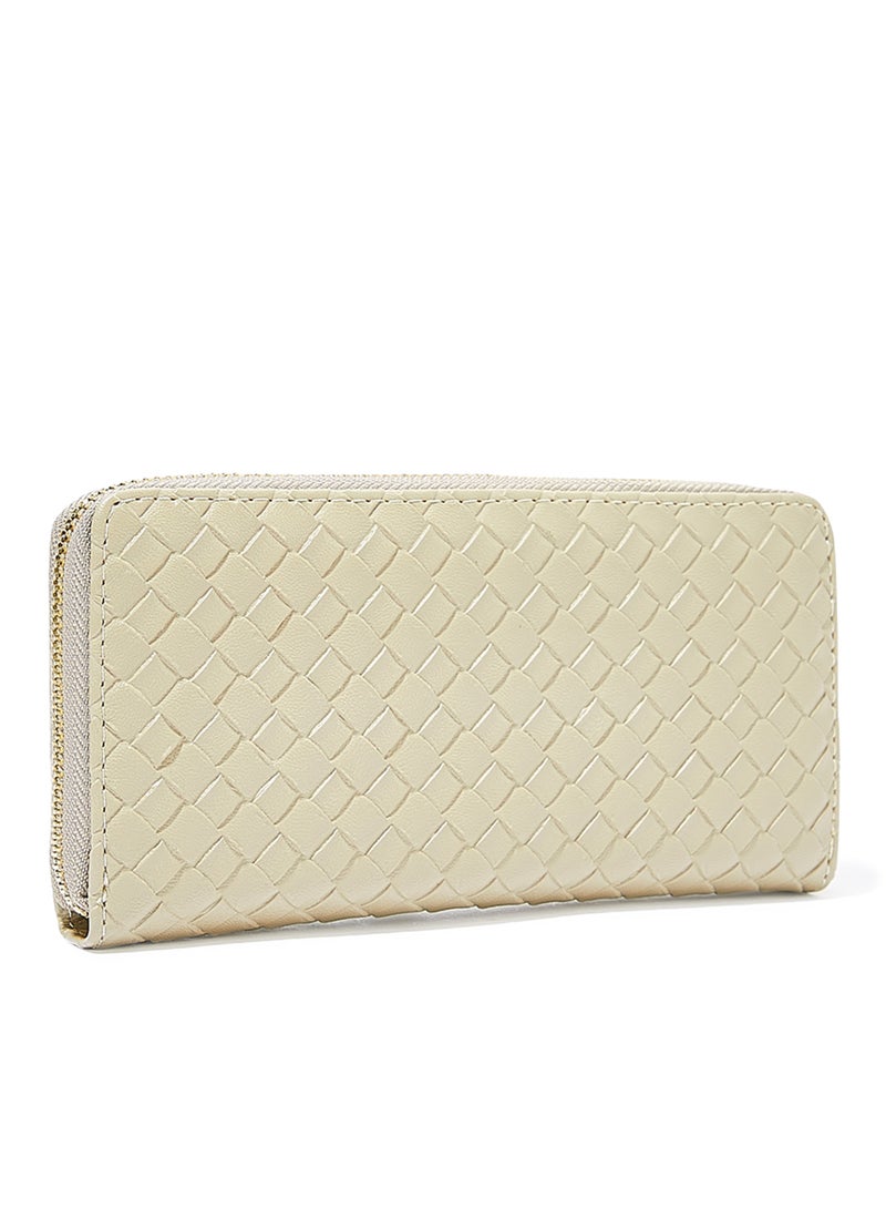 Jove - Wristlet Detail Long Wallet Ivory - Image 1