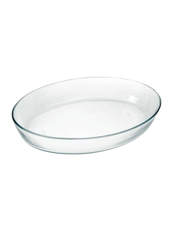 مارينكس طبق بيضاوي من الزجاج شفاف
