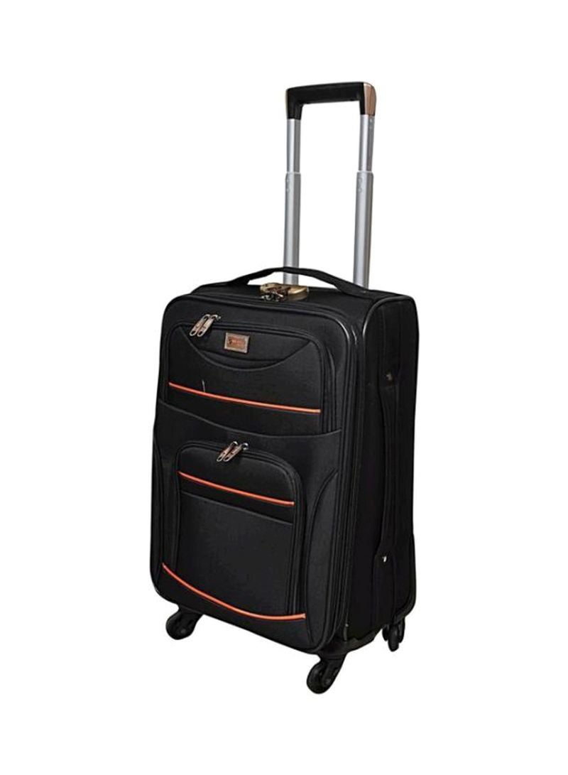 NEW TRAVEL Softside Small Cabin Luggage Trolley Black - Image 1