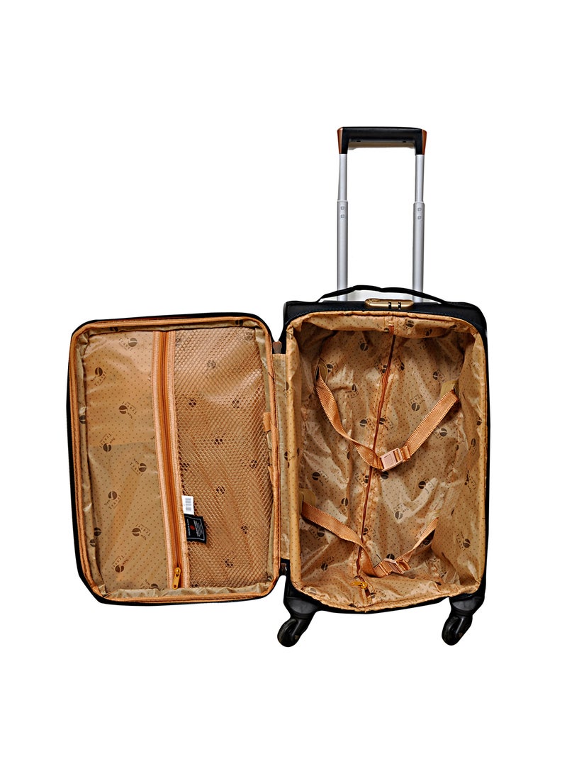 NEW TRAVEL Softside Small Cabin Luggage Trolley Black - Image 4