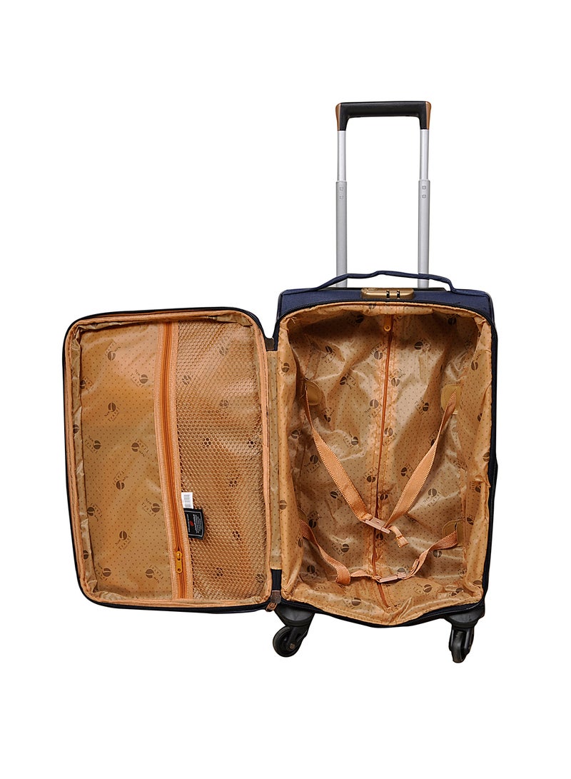 نيو ترافيل حقيبة سفر بعجلات يمكن اصطحابها في الطائرة مقاس 20 بوصة أزرق - Image 4