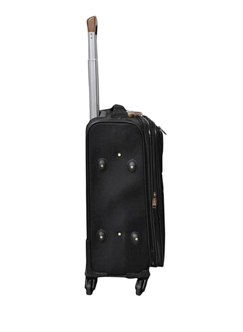 NEW TRAVEL Softside Small Cabin Luggage Trolley Black - Image 3