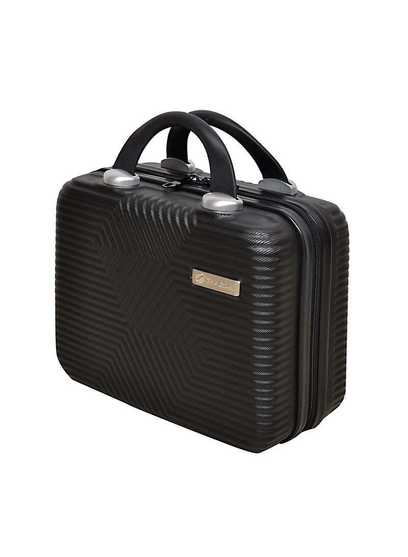 NEW TRAVEL - Hardside 4 Piece Luggage Trolley Set Black - Image 1