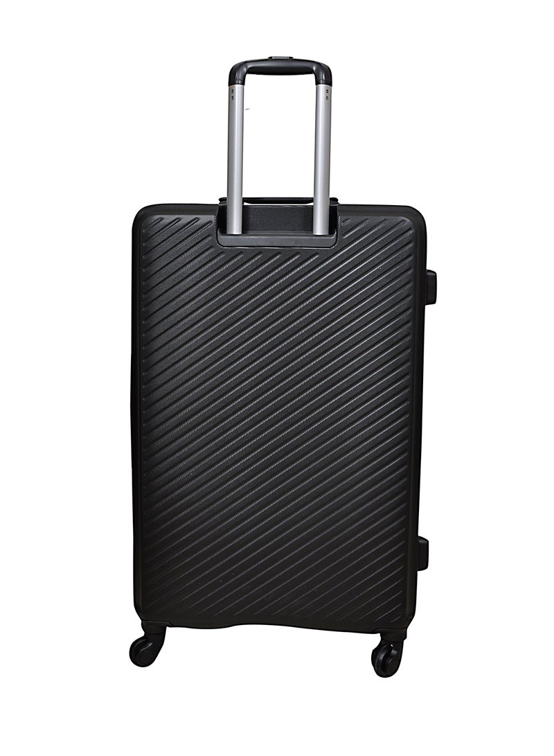 نيو ترافيل مجموعة حقائب أمتعة بعجلات مكونة من 4 قطع بجوانب صلبة مضادة للماء أسود - Image 3