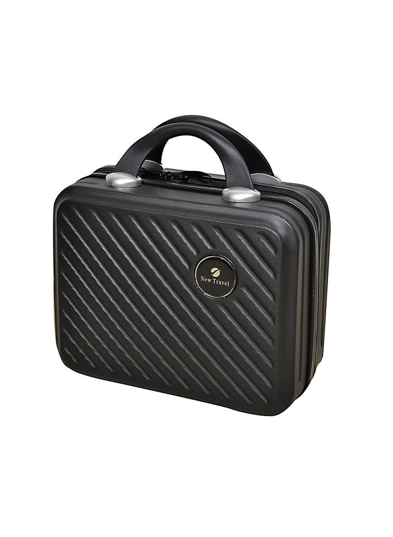 نيو ترافيل مجموعة حقائب أمتعة بعجلات مكونة من 4 قطع بجوانب صلبة مضادة للماء أسود - Image 5