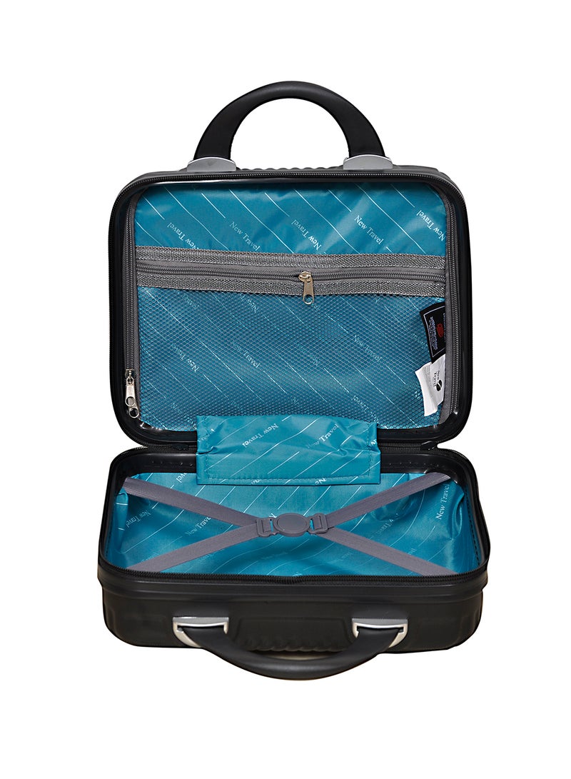 NEW TRAVEL - Hardside 4 Piece Luggage Trolley Set Black - Image 1