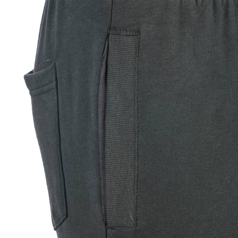Solid Fitted Joggers Green  - Image 4