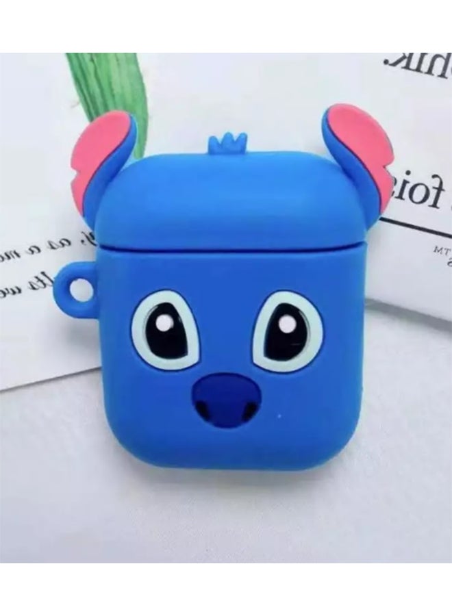 Generic Silicone Cartoon Protective Case Cover For Apple AirPods Blue  - Image 2