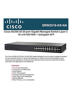 CISCO 20-Port Gigabit Managed Switch Black/Silver  - Image 2