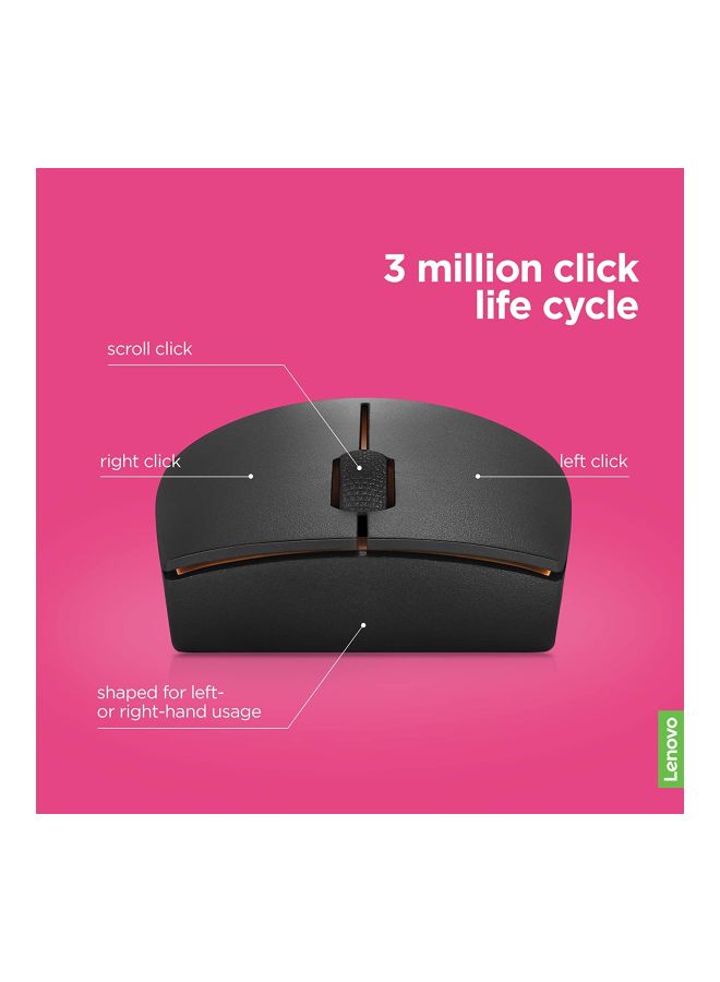 لينوفو ماوس لاسلكي صغير 300 أسود/أحمر - Image 5